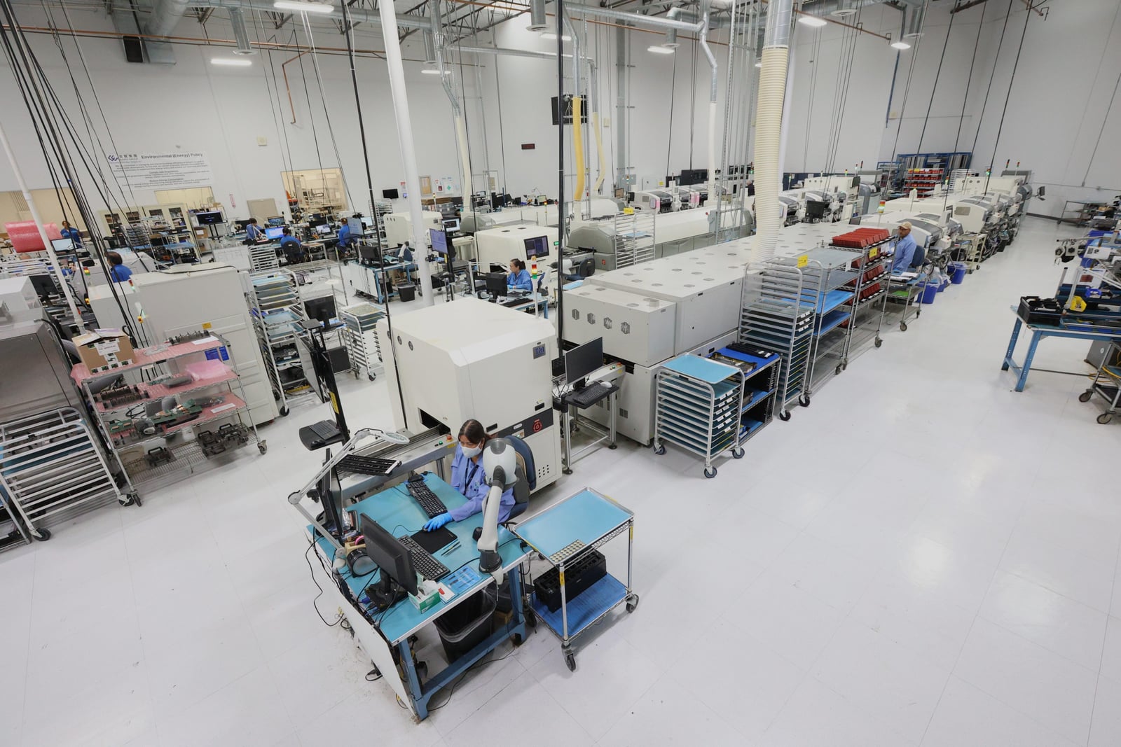 SMT production floor at the Carlsbad facility